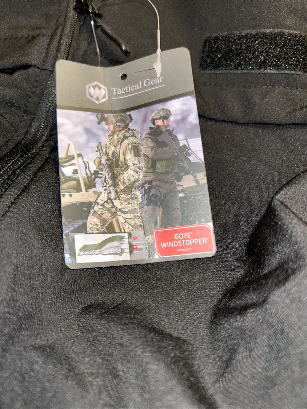 Black Tactical Softshell Field Jacket - Unbranded - Picture 4 of 4